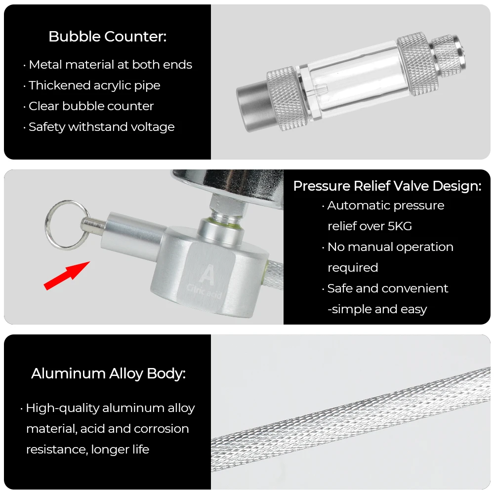 Aquarium Equipment With Solenoid Valve For Aquatic Plant Growth CO2 Generator System Kit Bubble Counter Diffuser DIY