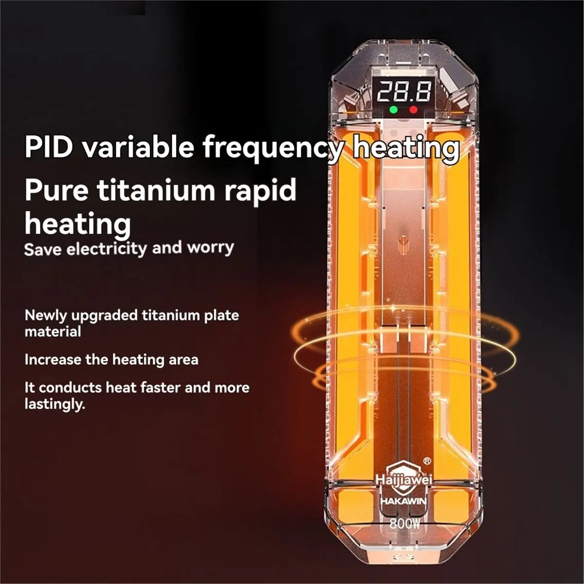 Y461A~!# Aquarium Heater 800W Submersible Fish Tank Heater with Screen Digital LED Controller for Freshwater Saltwater US Plug