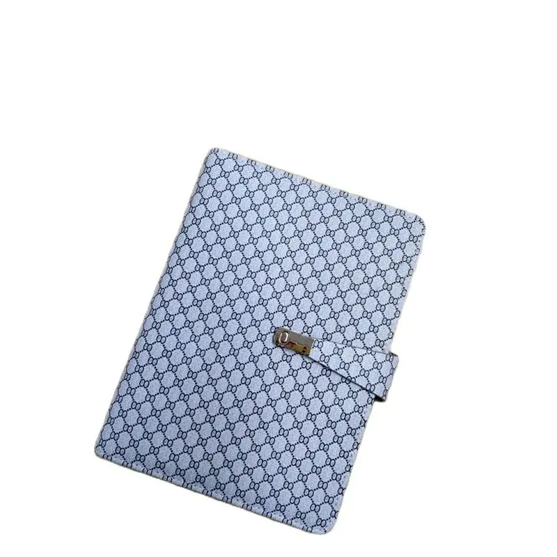 MQQ Padfolio Conference Fefillable Folder Clear Pen Bag Color Stickers Fashion Design 6 Rings Binder For Notebook 2023 Calendar