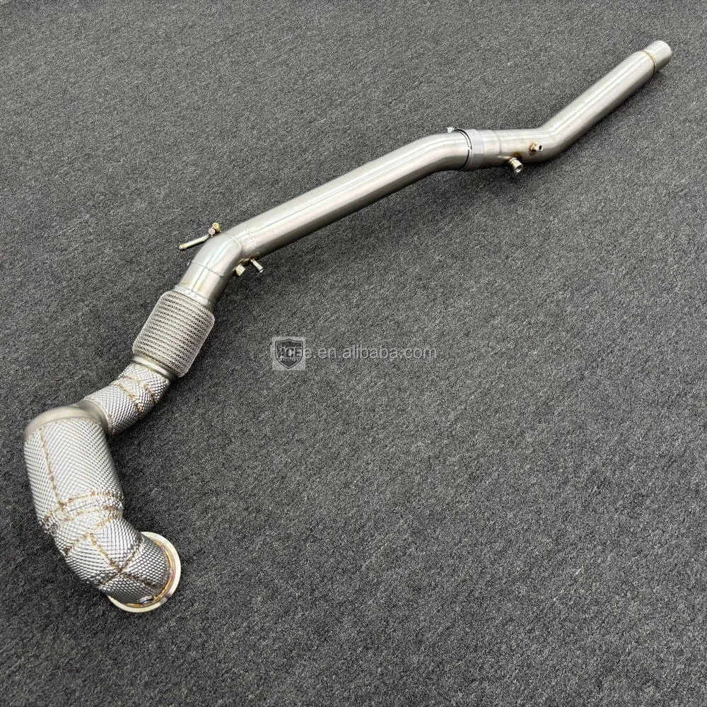 ACE for Volkswagen Golf 8R MK8 R 2020+ 2.0T High Performance 304 Stainless Steel Exhaust Downpipe 1.5mm Thick Brushed Finish view 4