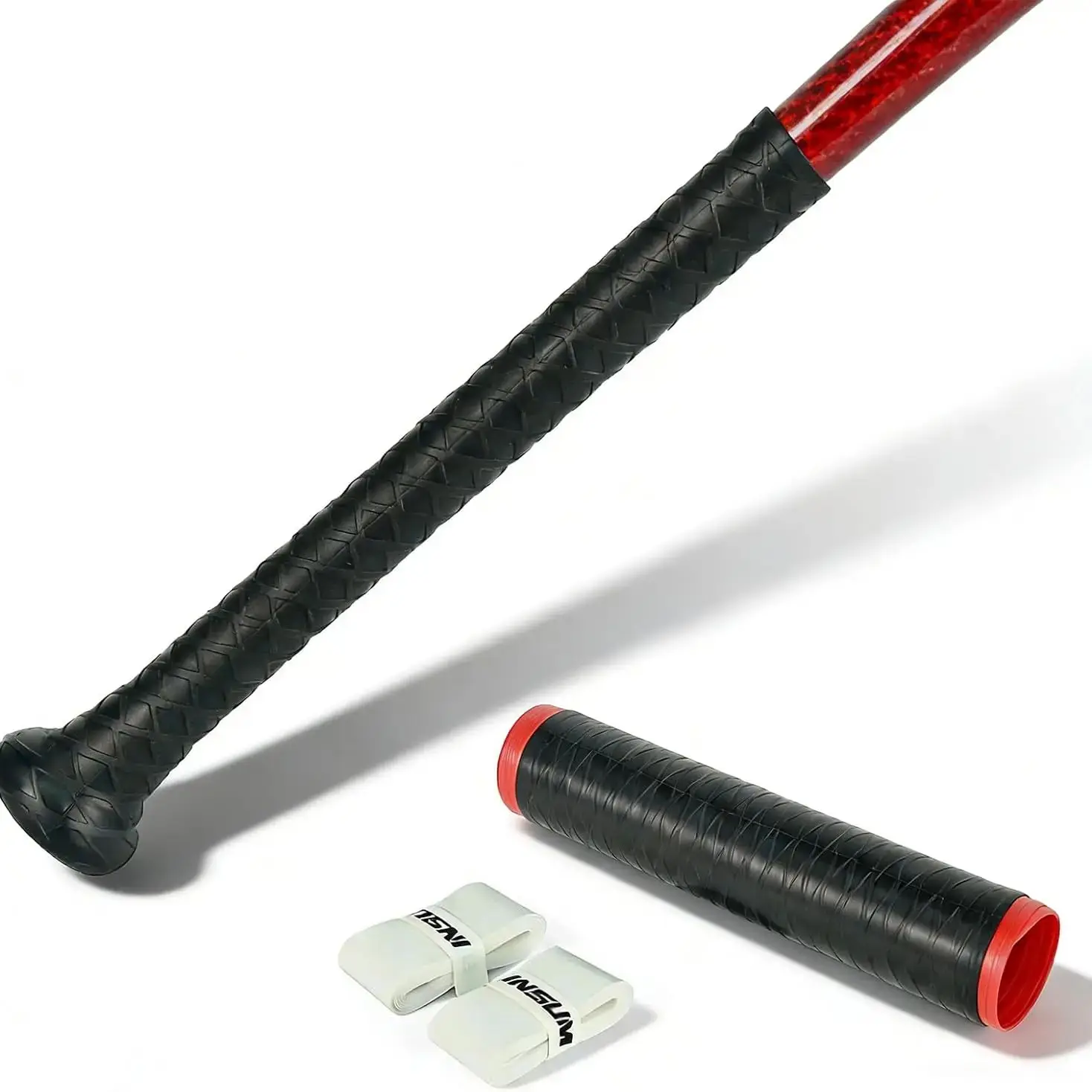 

INSUM Silicone Bat Grip Tape for Baseball & Softball & Cricket, Easy to Install, 3D Anti-Slip Texture Increase Stickiness