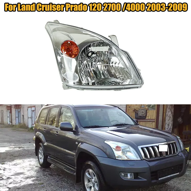

Front Bumper Head Light Headlight Head Lamp Headlamp For Land Cruiser Prado 120 2700 4000 2003 2004 2005 2006 2007 2008 2009