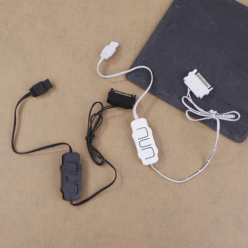 1PC ARGB Controller 5V 3pin Naar SATA Voeding Mini RGB Controller 3PIN Hub Voor Computer Cpu case Cool Fan LED Licht Radiator