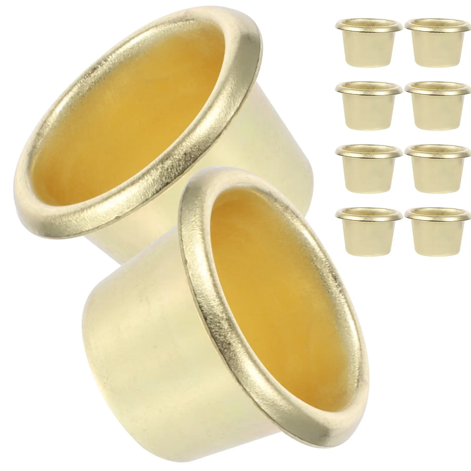 

10Pcs Metal Cup Set Strong Iron Holders Decorative Small Size for DIY Candles Aromatherapy Wax Drip Prevention