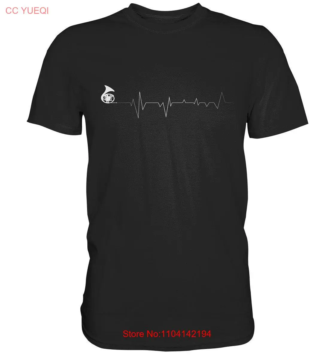 

Horn French Heartbeat Hornist T Shirt Orchestra Premium long or short sleeves