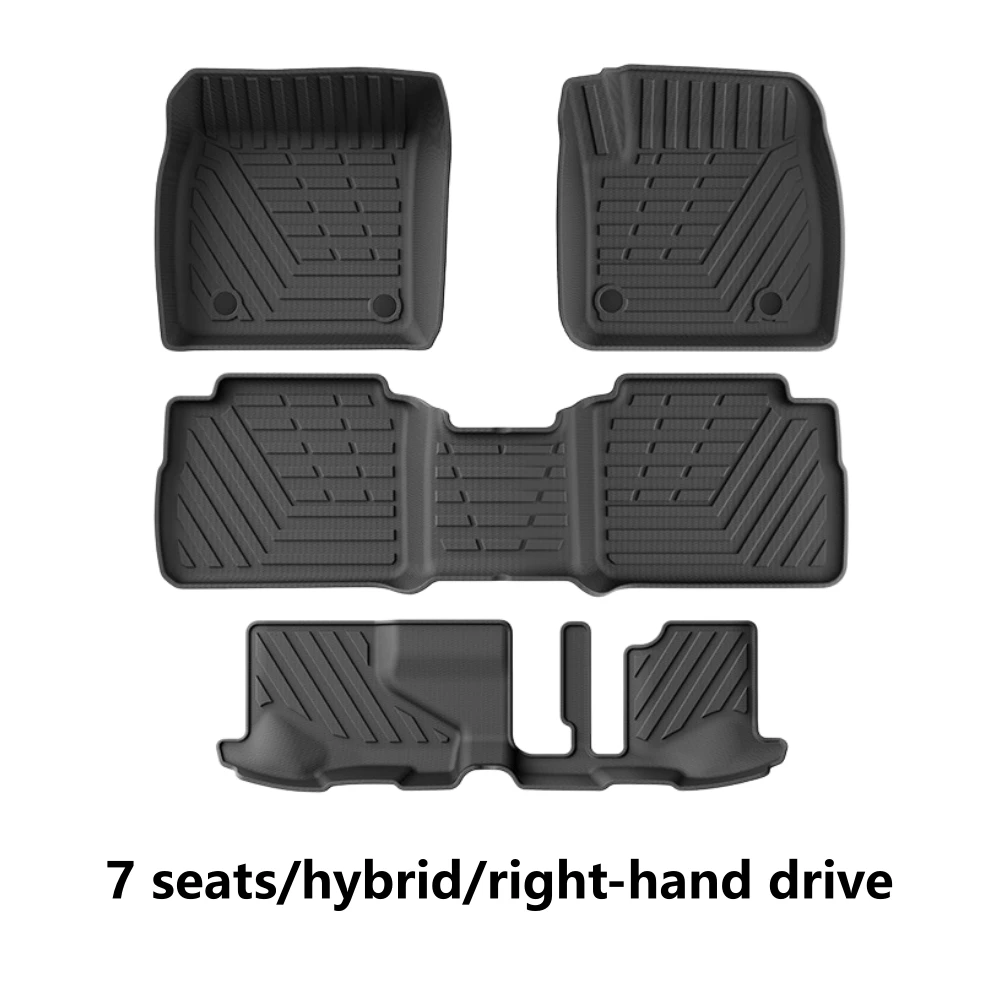 【7-Sitzer】Für Nissan X-Trail RHD 2025 2026 Fußmatten Kofferraummatte Laderaumauskleidung Wasserdicht Rutschfest 3D TPE Bodenmatte Hybrid – Detail 6