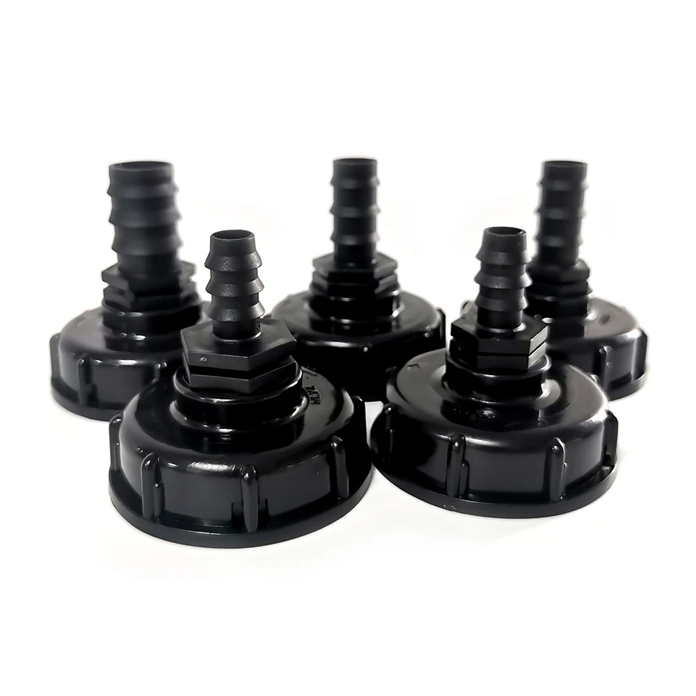 1Set 2Pcs IBC S60 * 6 Pagoda Straight Connector Garden irrigation water pipe joint Water tank faucet Plastic straight through