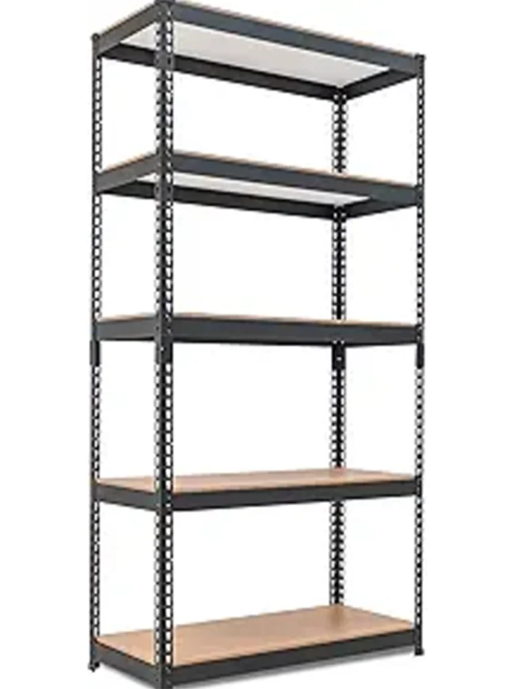 5 Tier Storage Shelf Adjustable Laminated No Bolt Garage Metal Shelf Unit Heavy Duty Utility Shelf Shelving Warehouse Storage Ro