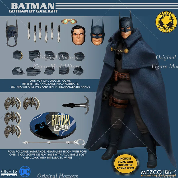 Mezco 1/12 Scale Men Soldier Batman：Gotham By Gaslight DC Animated Movies Full Set 6-inch Action Figure Doll Fans Gifts In Stock