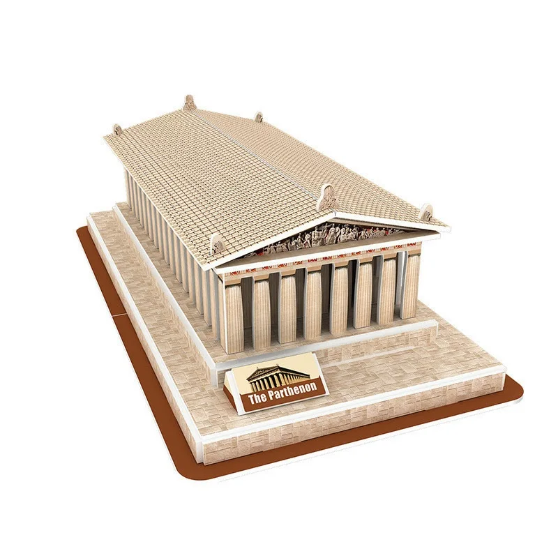 Winter Palace Burj Khalifa Tower Belem Parthenon Temple Kuwait St. Mark\'s Square 3D Paper Puzzle Building Model Toy Travel Gift