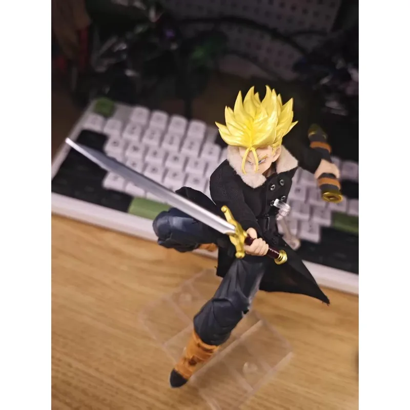 Dragon Ball 1/12 Anime Shf Torankusu Handgefertigter Langer Windbreaker mit eingebautem Eisendraht für 6'' Spielzeugfiguren Modell – Detail 3