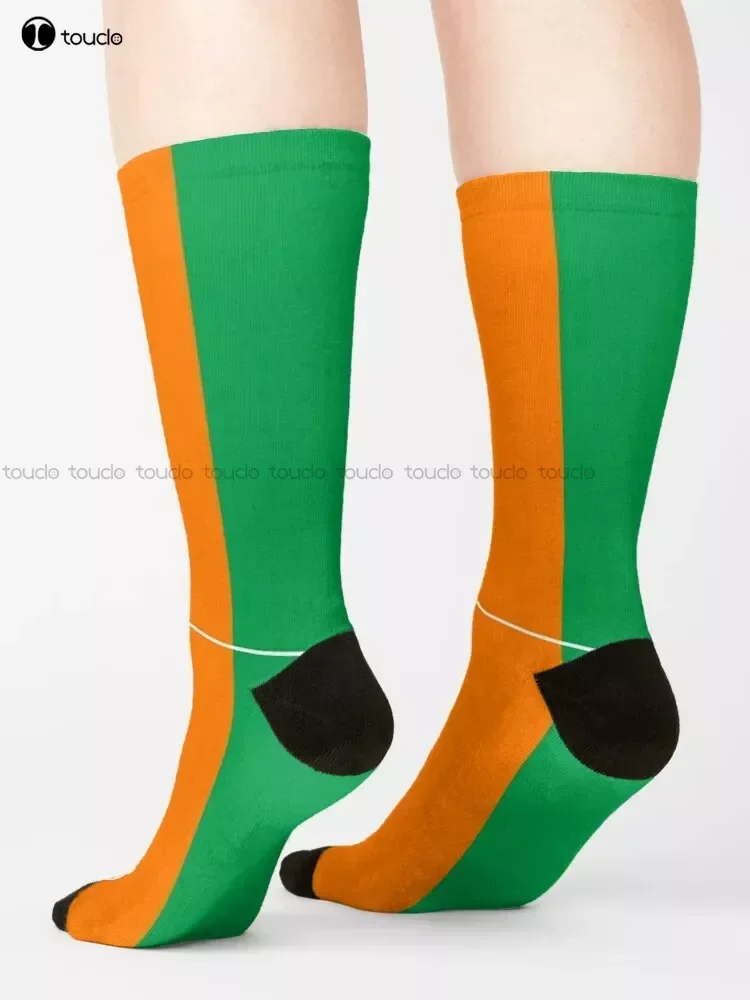 Green Orange And White Leprechaun St Patricks Day Socks Personalized Custom Unisex Adult Teen Youth Socks 360° Digital Print