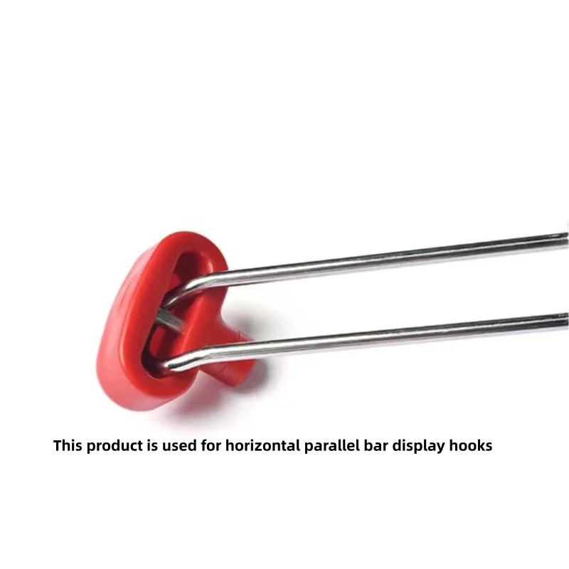 Picture 3: 50 Pieces Pegboard Hook Lock EAS Magnetic Peg Hook Stop Lock Security Hook Stoplock Tags 45mmx34mm