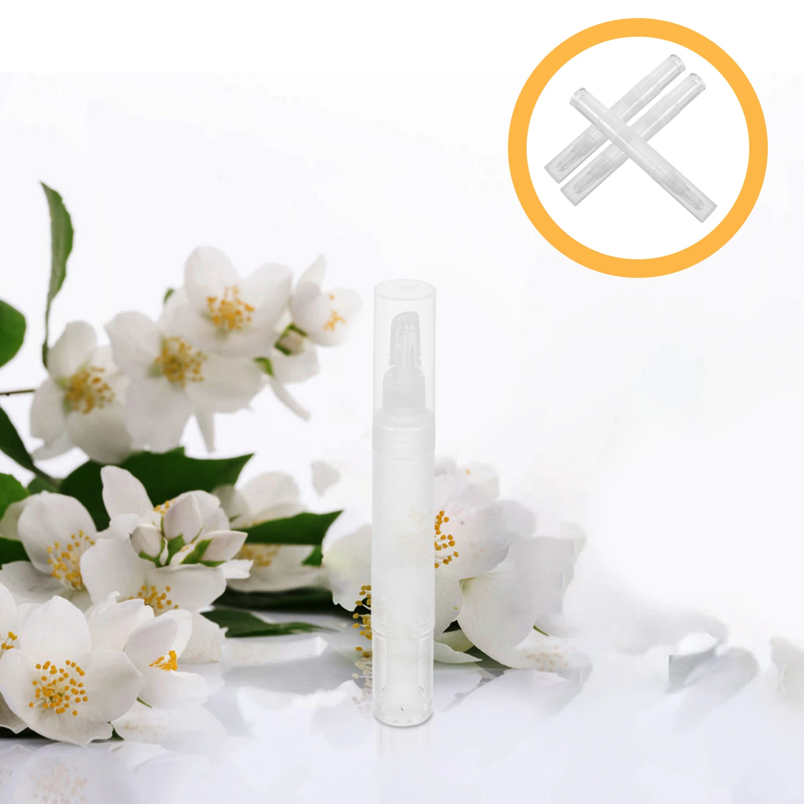 

3pcs Empty Lip Gloss Pen Refillable Nail Nutrition Tube Cuticle Oil Applicator Travel Makeup Accessory Twist Design Leakproof