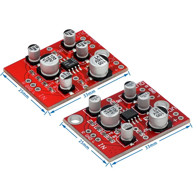 1/2~100/200Pcs AD828/TDA1308 Audio Amplifier Module Dynamic Microphone Stereo Front Amplifier DIY Audio Retrofit Accessories