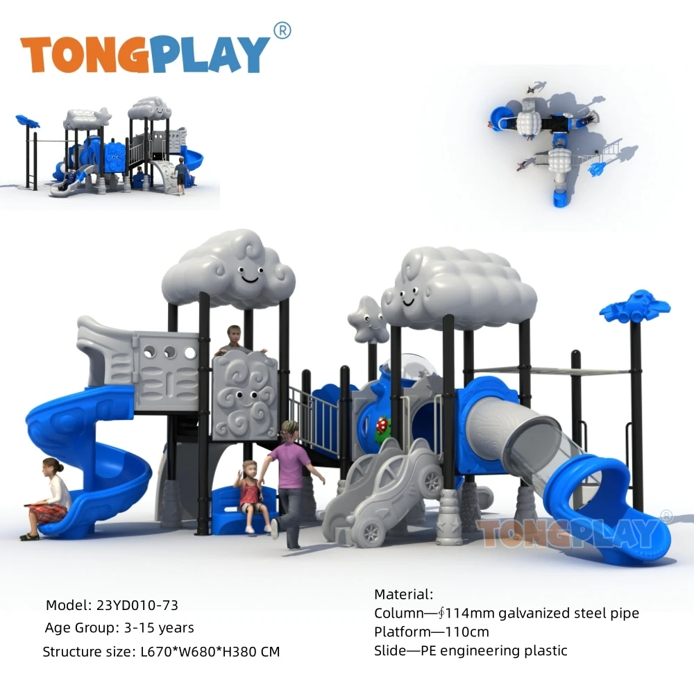 Tong Play-Aire de jeux extérieure pour enfants, Toboggan extérieur incroyable, Série Baiyun, Équipement d'usine de qualité, Taille moyenne, Meilleure vente