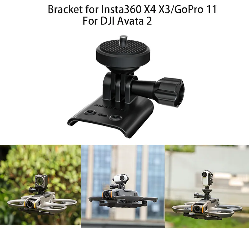 Soporte de extensión para Cámara de Acción GoPro 11/12 Insta360 X3/ X4, adaptador de fijación para DJI Avata 2, accesorios para Drones