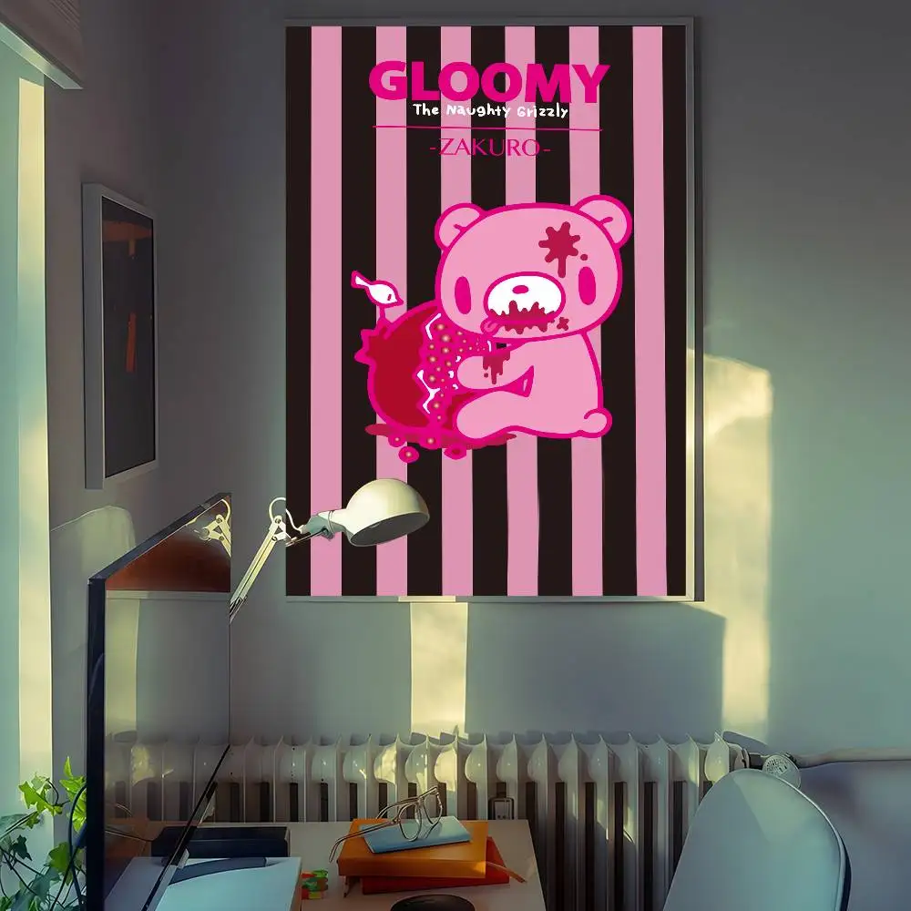 C-Cartoon G-Gloomy Bear Vintage Posters Sticky Whitepaper Prints Posters Artwork Posters Wall Stickers