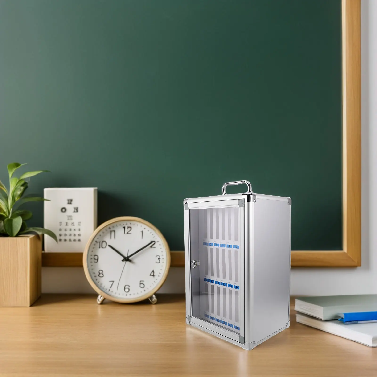 armoire-de-rangement-pour-telephones-portables-a-24-emplacements-verrouillables-en-alliage-d'aluminium-a-fixer-au-mur-pour-bureau-et-salle-de-classe