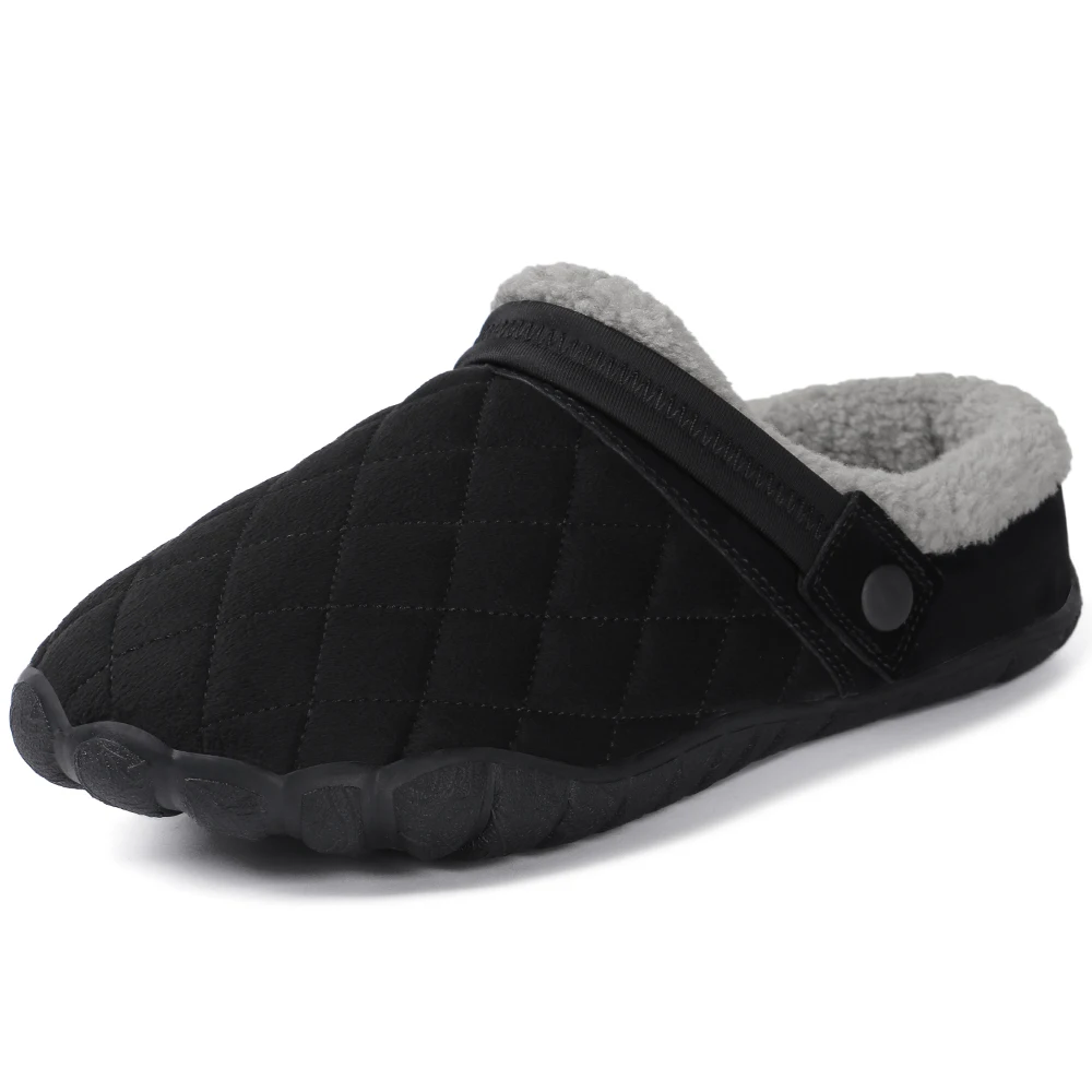 Big Size 50 Men Winter Warm Fur Slippers House Non-Slip Soft Shoes For Men Comfort Flat Home Indoor Bedroom Shoes Mens Slippers