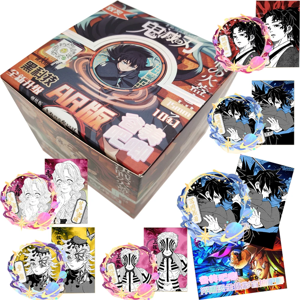 

Demon Slayer Popular Anime Peripheral Character Badge Cartoon Creative Collection Craft Laser Card Decorative Accessories Gifts