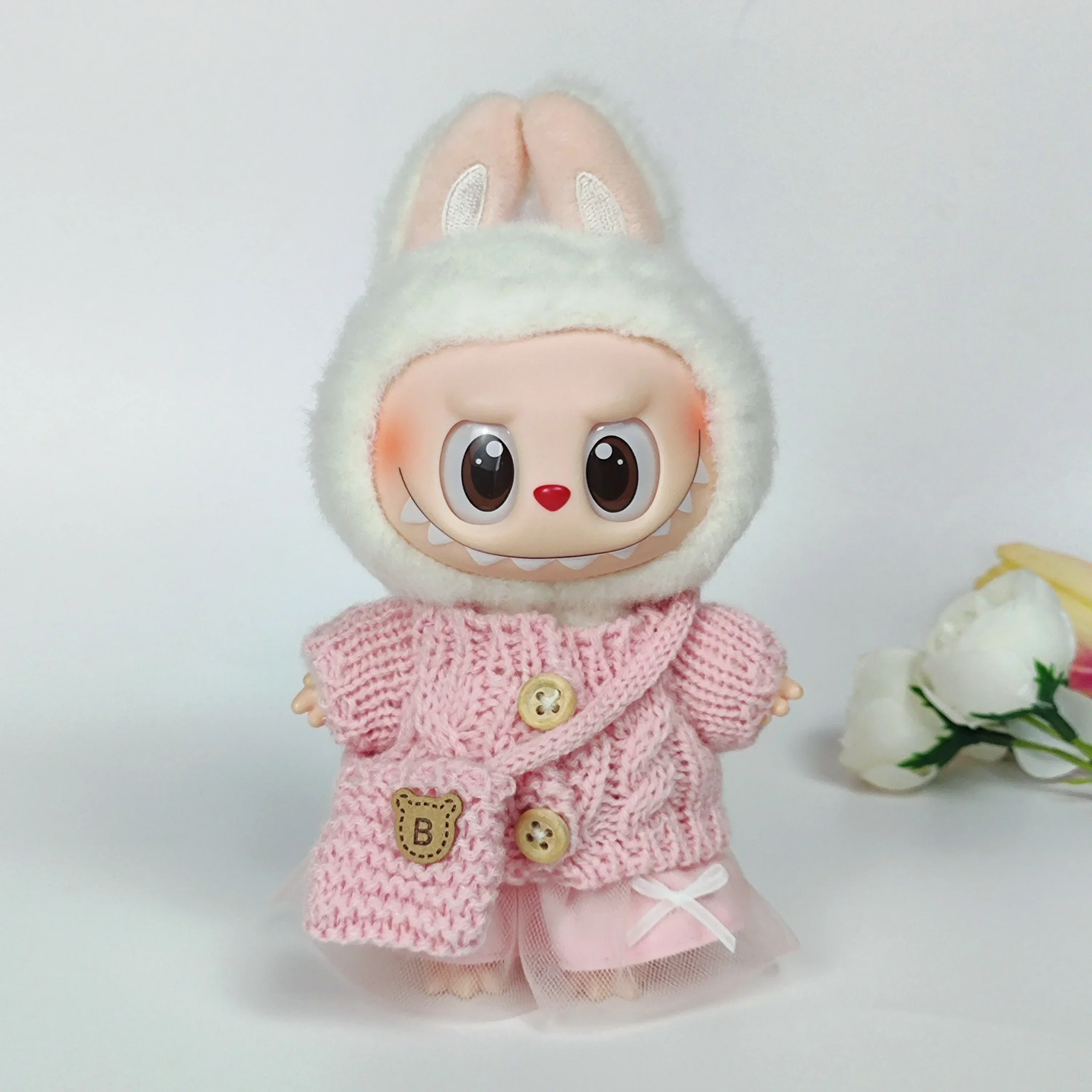 Labubu Doll Car Seat - Mini Cartoon Chair Decor | Cute Interior Styling Accessory for Collectors