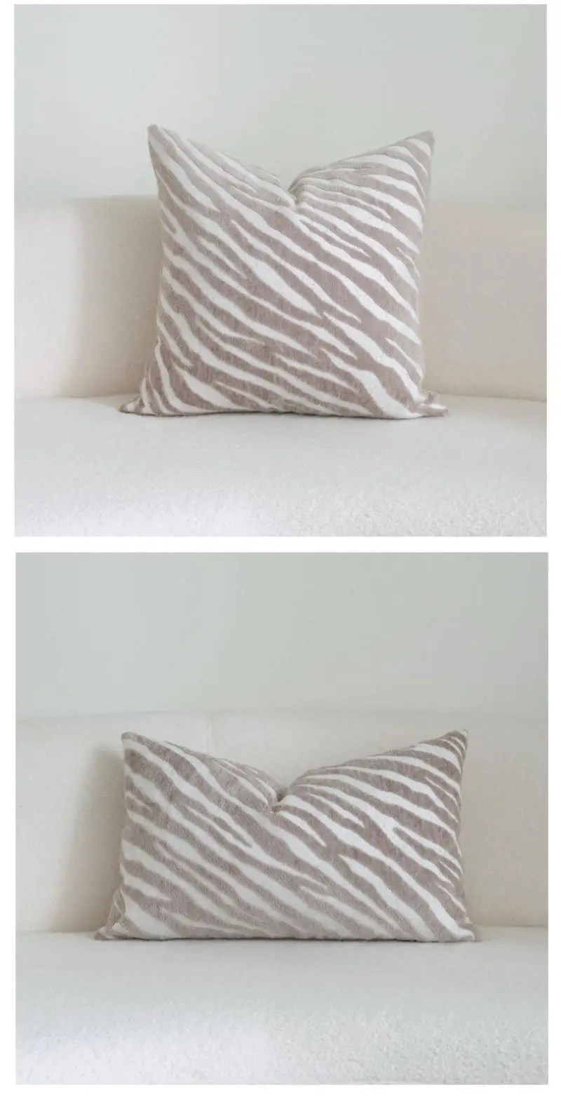 Moderner Minimalistischer Luxus Ölgemälde Zebra-Muster Kissenbezug Cojines Kopfteil-Kissen Dekorative Sofakissenbezüge für Zuhause – Detail 9