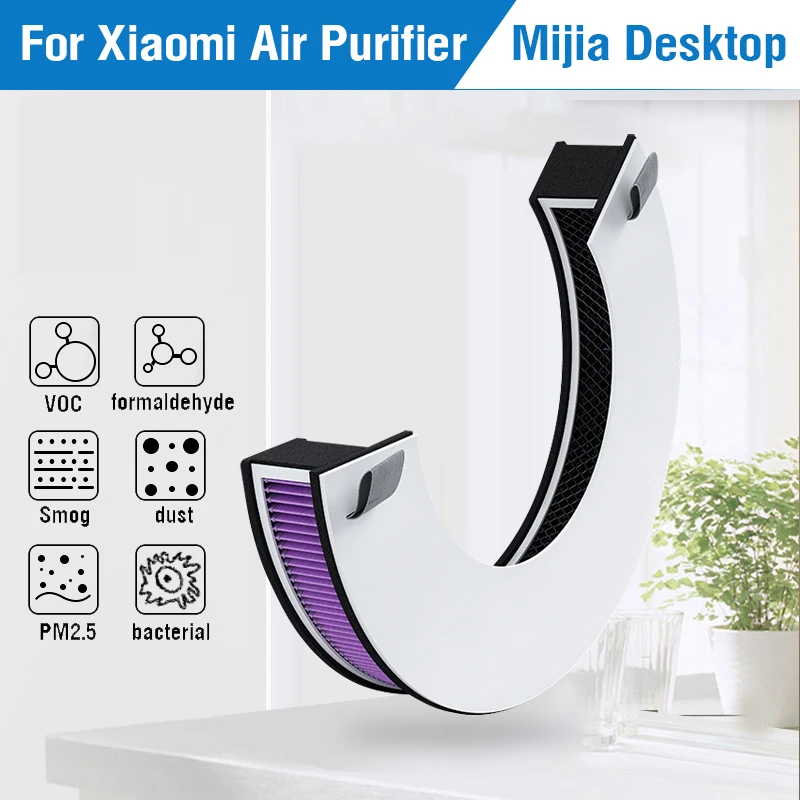 For Xiaomi Desktop Air Purifier Filter H13 HEPA Filtration 5 Layers 3 in 1 Xiaomi Desktop Filter