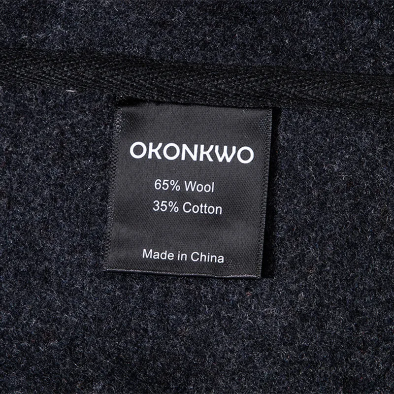 OKONKWO-Brown\'s Beach Jacket Coarse Wool Vest Round Neck Multiple Pockets Double Layer Woolen Waistcoat Outdoor Camping Clothes