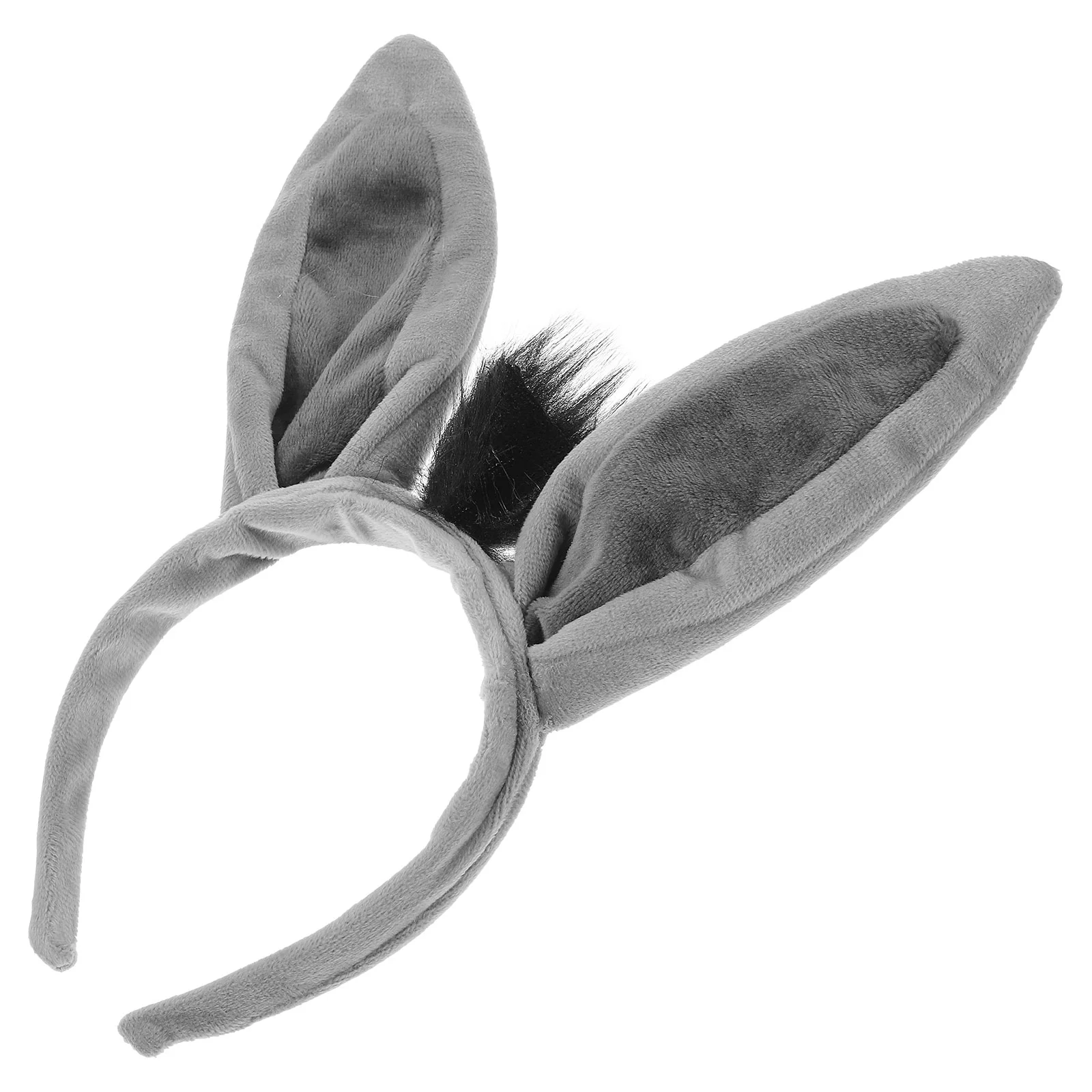 

Donkey Headband Animal Ears Halloween Inflatable Cosplay Headpiece Fabric Hair Accessories for Party Woman Miss Favors