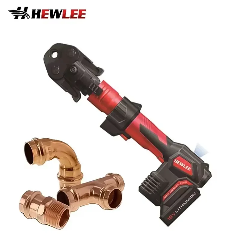 Portable Electric Cordless Hydraulic Pipe Press Tool 18V 5.0AH Lithium Battery 60KN Force Stainless Steel Plumbing Fitting