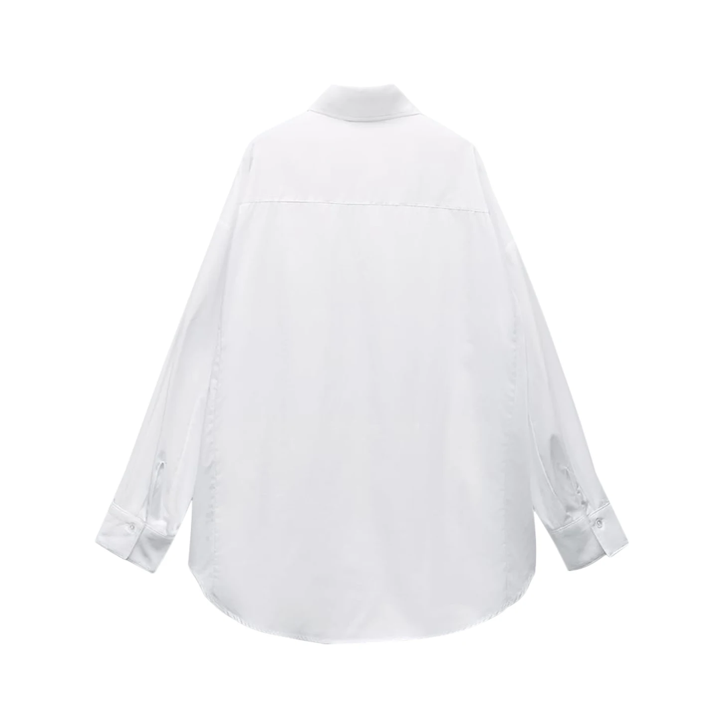 

Z 2025 Autumn New Women's Loose Silk irt Personali Rivet Decorated European Sle Long Sve Collar Faionable