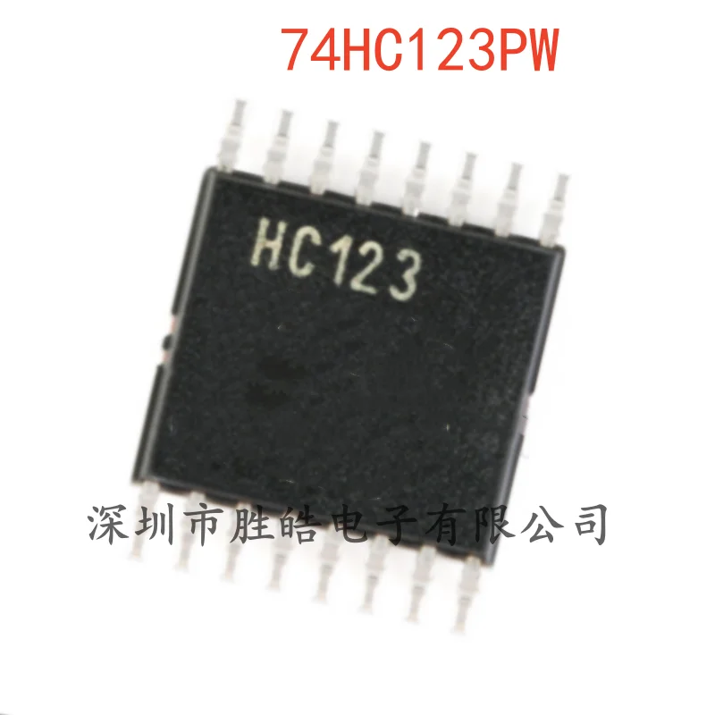 (10PCS)  NEW  74HC123PW , 118   HC123PW   Dual-Trigger Multivibrator    TSSOP-16   74HC123PW   Integrated Circuit