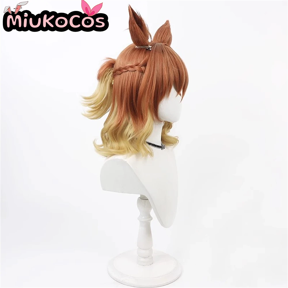 W MAGAZYNIE Peruka Cosplay Jungle Pocket 70cm z Uszami i Ogonem MiukoCosplay Gra Umamusume: Pretty Derby Cosplay