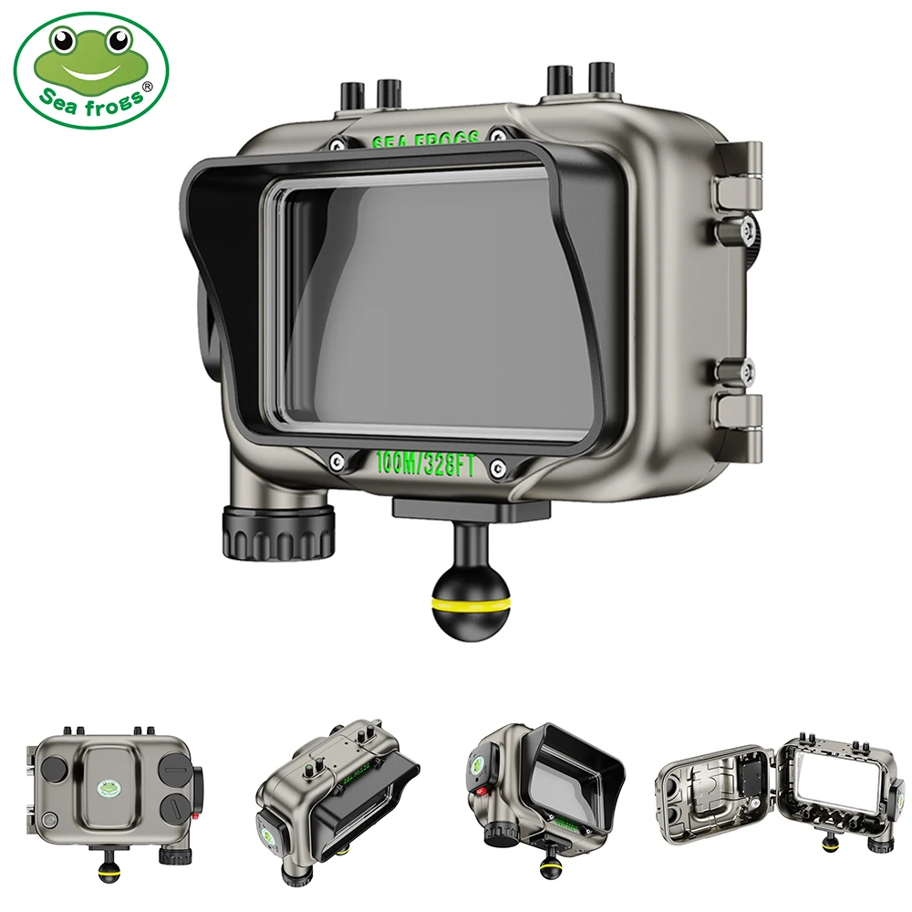 Seafrog Underwater Monitor Aluminum Alloy Camera External Screen Waterproof Case 100 Meters Deep Waterproof