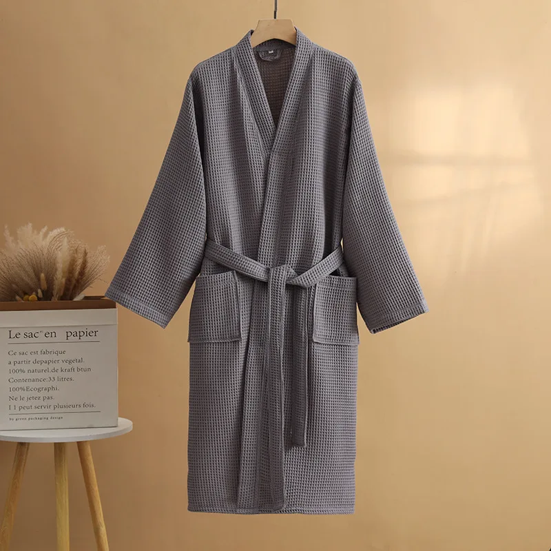 

Cotton Couple Kimono Bathrobe Gown Sexy V-Neck Robe Home Dress Spring Autumn New Sleepwear Nightgown Loose Loungewear Pajama