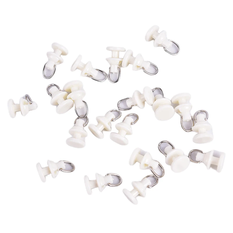 20Pcs White Plastic Curtain Track Stoppers Easy Installation Drapery Rails Sliding Gliders Curtain Fasteners