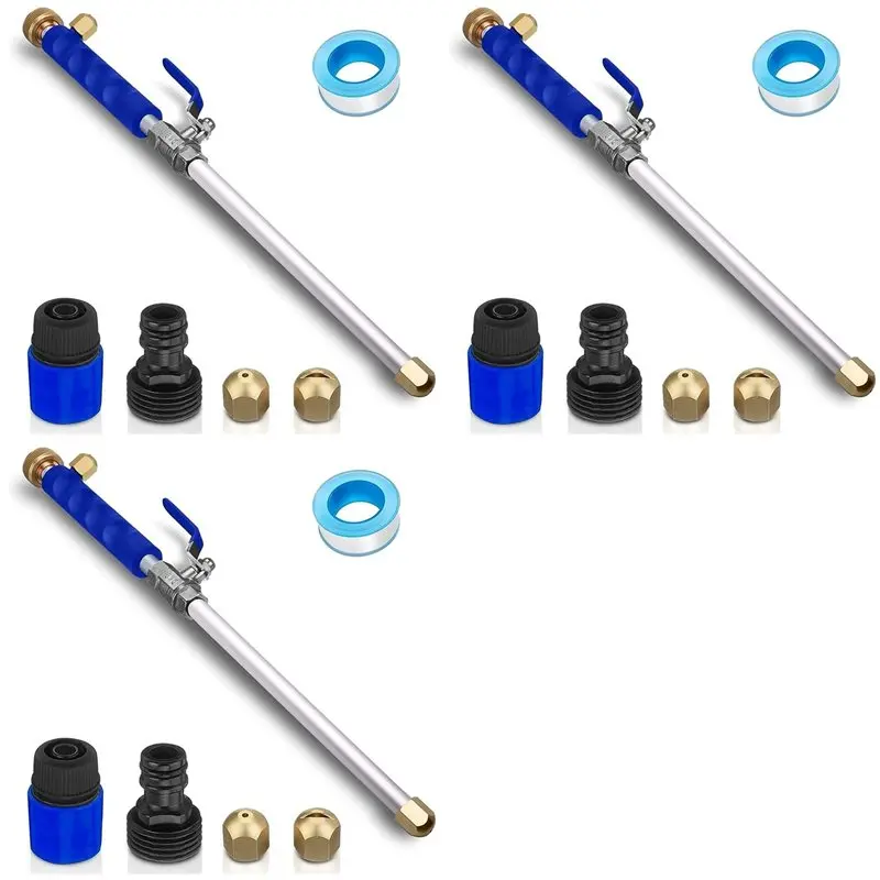 SEWS-3X Hydro Jet Washer High Pressure Power Washer Wand Water Hose With 2 Hose Nozzle Auto Watering Sprayer