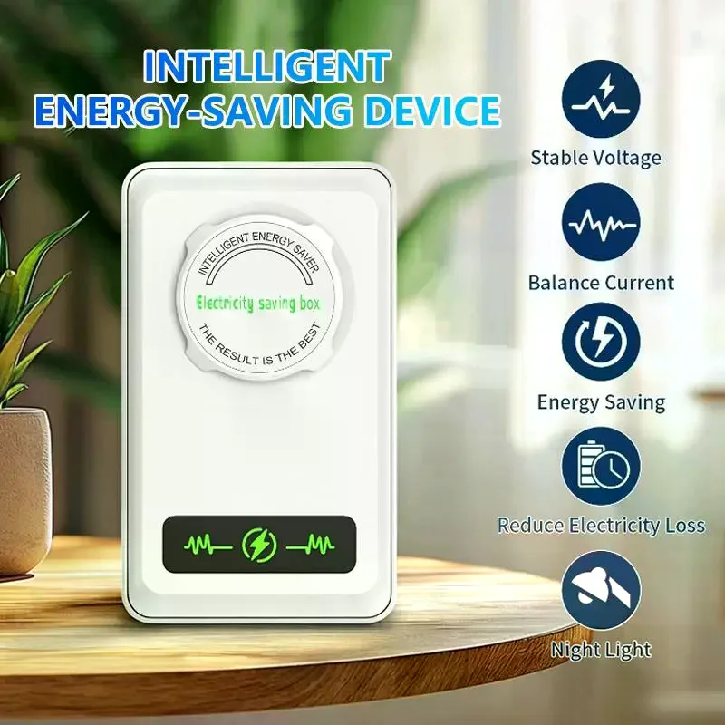 Smart Power Saver Box US/EU Plug Adapter 90V-250V, Portable Household Electricity Saving Device For Office Kitchen