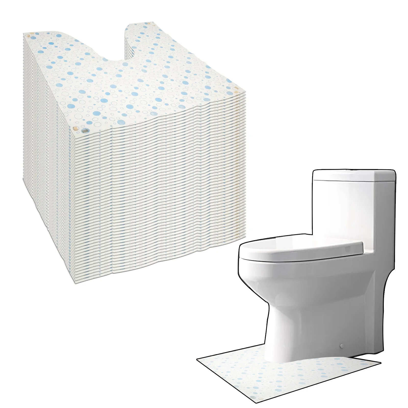 

50 шт. коврики для туалетного комода U-образный нетканый коврик для туалета для дома, общественной ванной комнаты, коврики для приучения к горшку, коврик для туалетного комода, напольный коврик