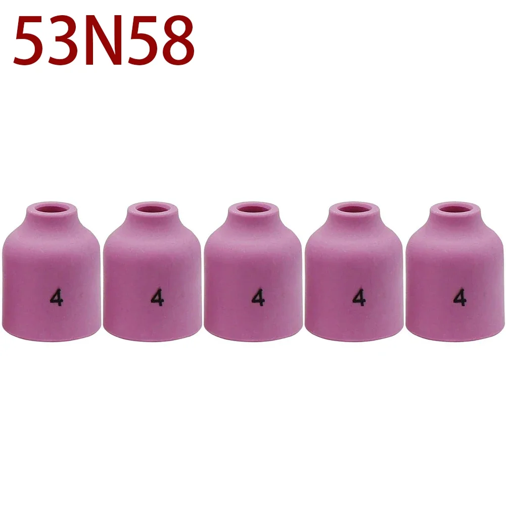 5PK TIG Gas Lens Alumina Nozzle Ceramic Cup For SR WP- 9/20/25 TIG Welding Torch TIG Gas Lens Alumina Nozzle Ceramic Cups