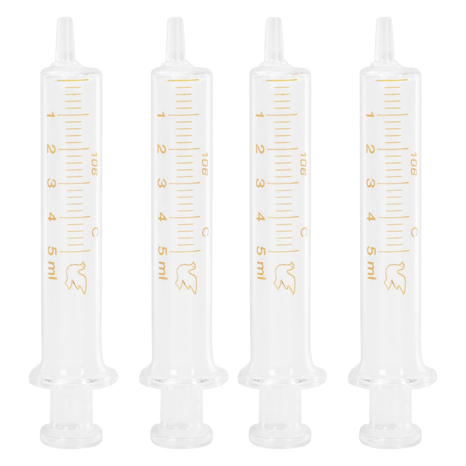 

4 PCS Glass Syringe DIY Tool Essential Oil Auxiliary Household Essence Dispensing Cosmetics Filling