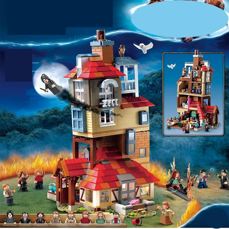 NEW 2020 Magic Movie Attack on The Burrow Building Blocks Kits Bricks Set Classic Model Kids Toys For Children Gift