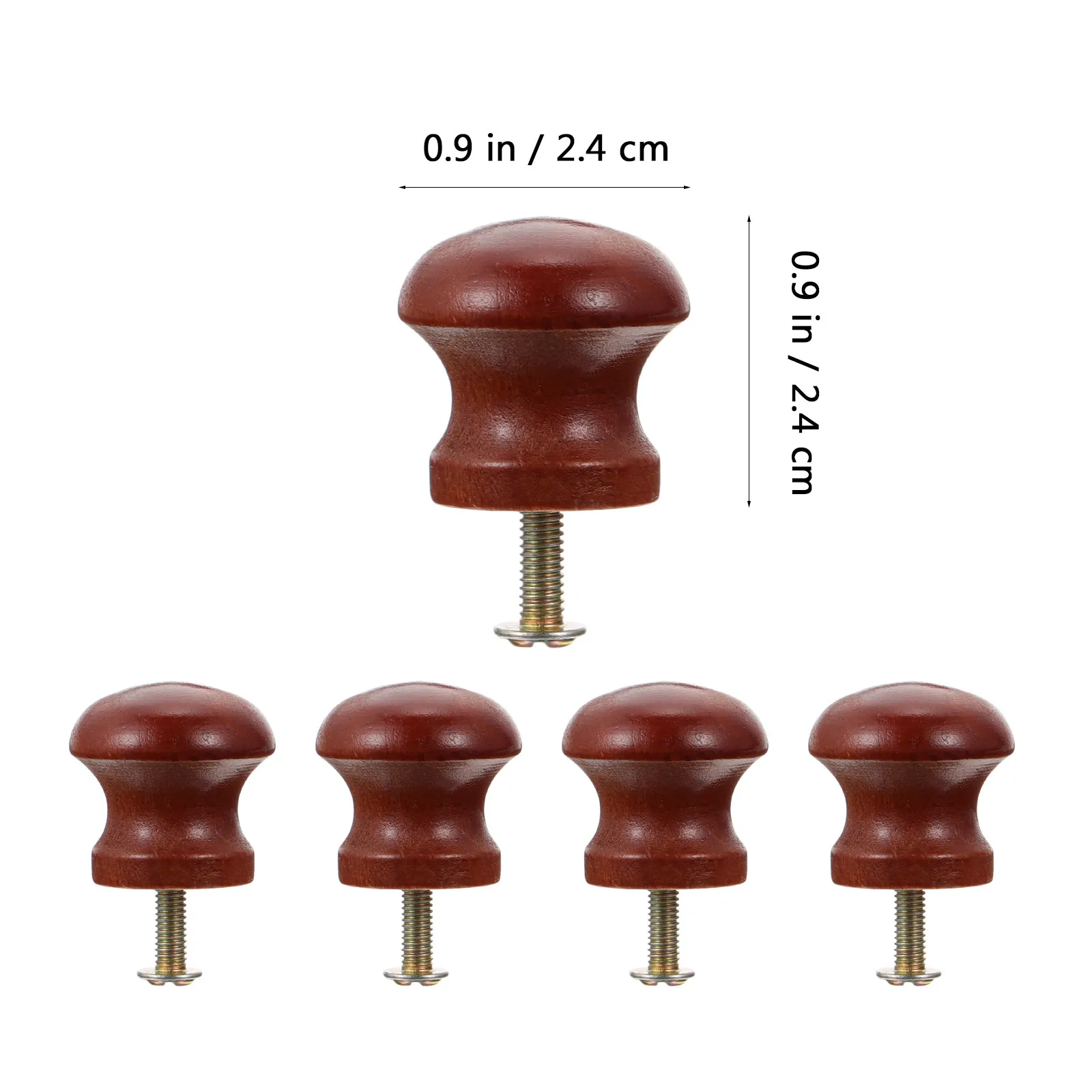 12Pcs Solid Wood Cabinet Door Handles Delicate Mushroom Modeling Furniture Pulls for Drawer Wardrobe Home Decoration