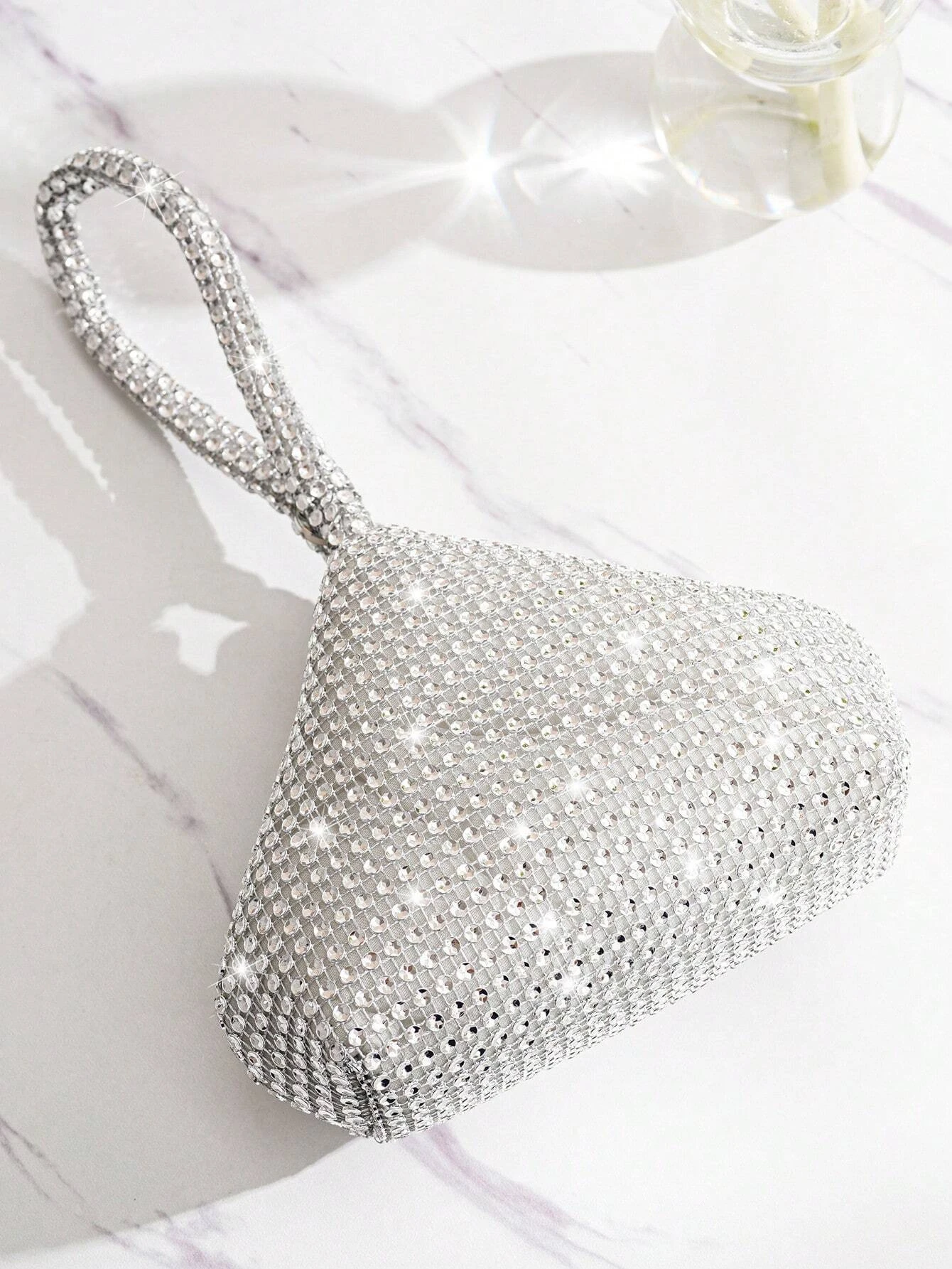Glitter Bling Sequin Luxury Shiny Mini Novelty Bag Rhinestone Decor Glamorous Evening Bag For Wedding Prom & Party Events Hasp
