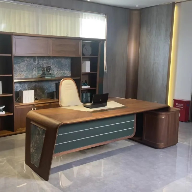 Stationary Strong Executive Desk Luxury L Shape Modern Wooden Computer Table Gaming Study Silla De Escritorio Office Furniture