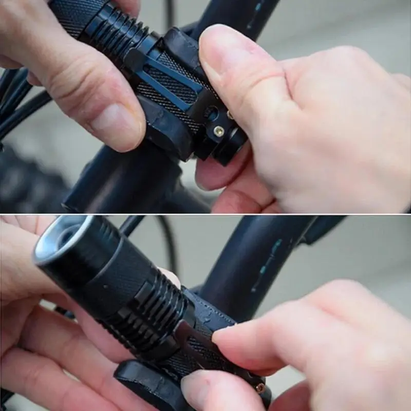 

Adjusted Bikes Light Mount Clamps Light Clip For Handheld Flashlights Safely Fit On Handlebars Frame Waterproof Design 4XBB