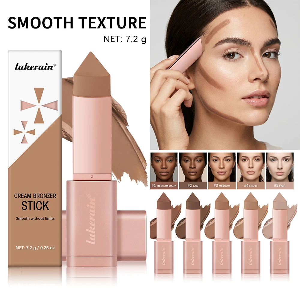Barra Bronceadora en Crema y Barra de Contorno, Bronceado, Contorneado, Iluminación Instantánea, Ojeras, Contorno Facial, Base de Maquillaje
