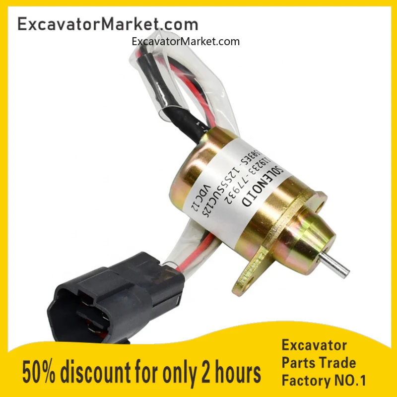 12v Fuel Stop Solenoid 1503es-12s5suc12s For Yanmar Engine Excavator Parts