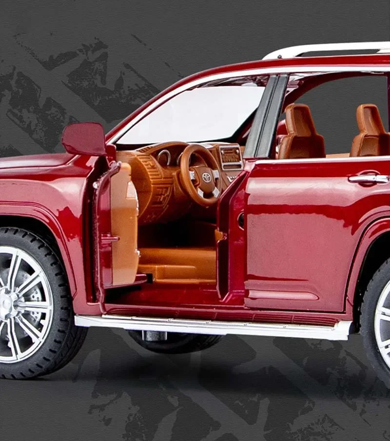 1:24 Legering Metalen Toyota LAND CRUISER LC300 SUV Model Auto Speelgoed Diecast Geluid En Licht Trek Speelgoed Voertuig Kinderen Geschenken Fashi